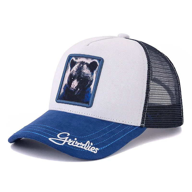 Animal Print Baseball Cap with Adjustable Strap