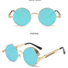 Retro Round Metal Sunglasses with UV400 Protection