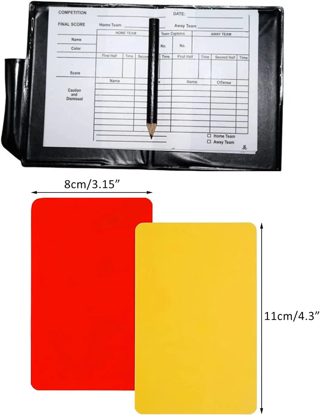 Complete Referee Kit with Whistle, Cards, and Notebook