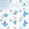 Diagrammes montrant l'utilisation et le fonctionnement corrects du ruban élastique athlétique pour le soutien de la cheville 