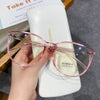 Women's Round Frame Blue Light Blocking Myopia Glasses
