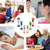 A set of six colorful sand timer hourglasses in various colors are shown for decoration and timing.
