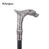 Vintage Wolf-Head Walking Cane with Steel Shaft
