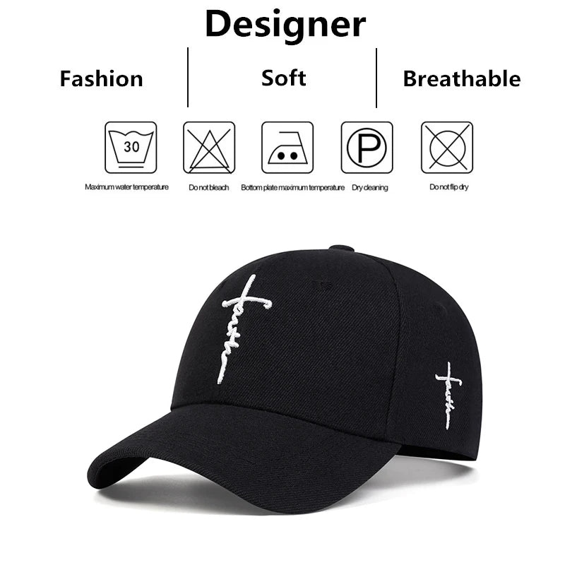 Black unisex embroidered snapback baseball cap with a subtle text design