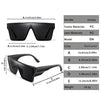Un set de gafas de policarbonato negras con varios tamaños de montura y opciones de lentes, mostrados en diferentes vistas.