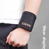 A close-up of a black sports sleeve with the brand name AOLIKES on the wrist.