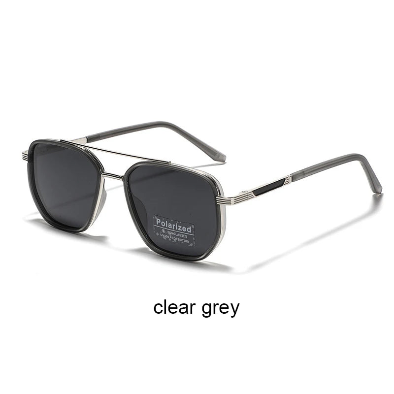 Classic Square-Frame Sunglasses with UV400 Protection