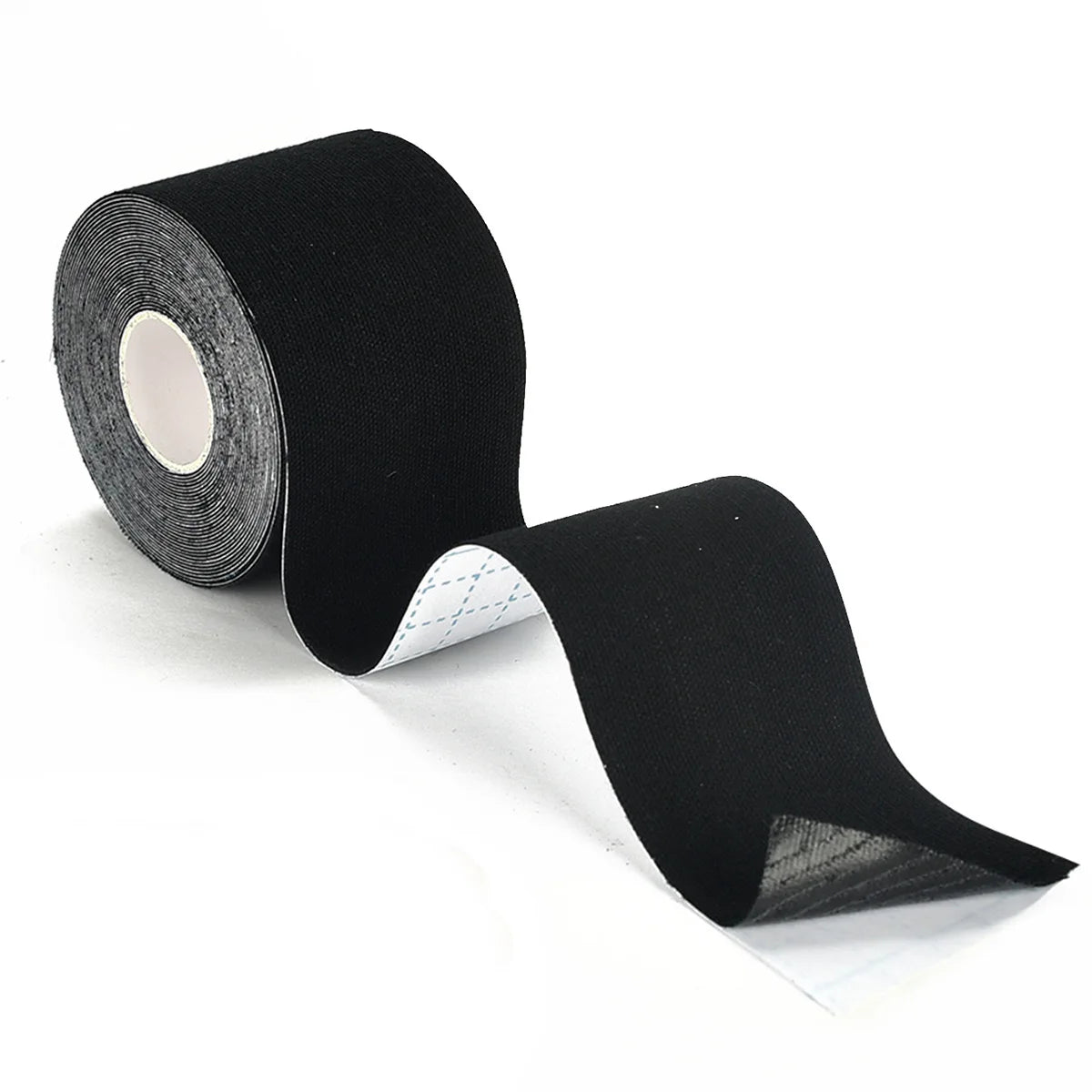Roll of black wrinkle smoothing tape for face and skin