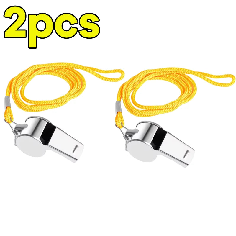 Professional Stainless Steel Whistle with Lanyard