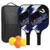 2-Piece Fiberglass Pickleball Paddle Set with 4 Balls for Beginners