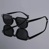 Retro Square Sunglasses with Rivet Accents for Men