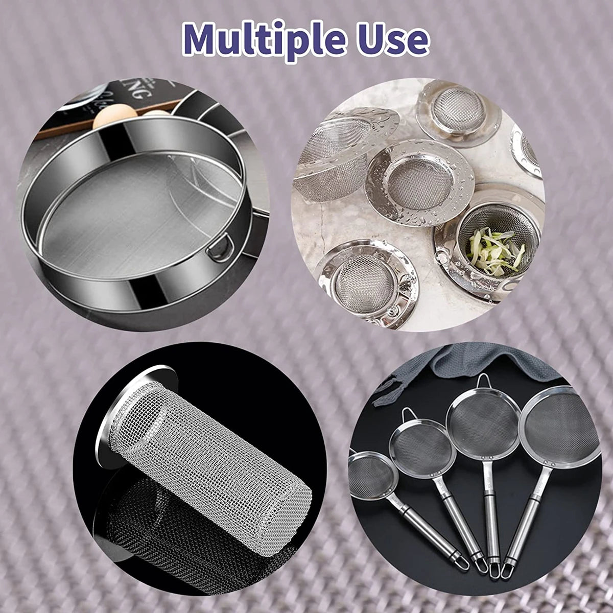 Grille de fil d'acier inoxydable 304, polyvalente pour tamis et tamisage