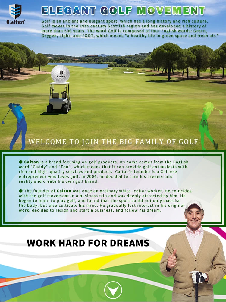 Caiton Pro 4-Layer Golf Balls with DuPont Surlyn Cover