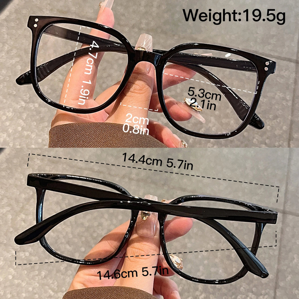Square-Frame Blue Light Blocking Glasses