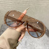 Vintage Oversized Pilot Sunglasses with UV400 Protection