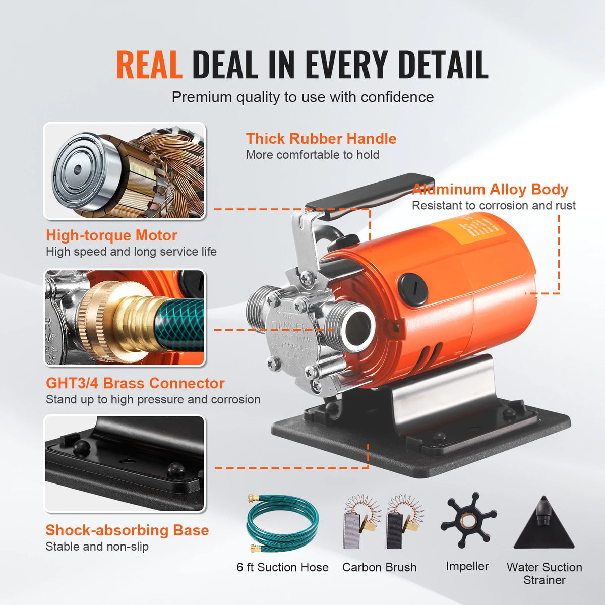 Portable Electric Utility Pump for Gardens, Pools, and Rain Barrels