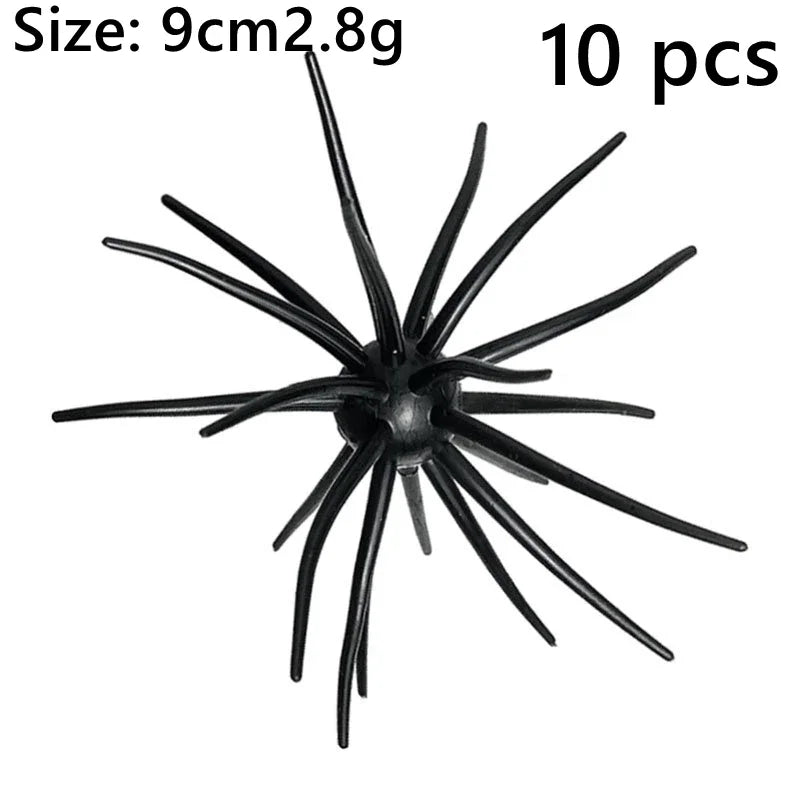 Realistic Sea Urchin Soft Fishing Lures - 10 Pack