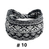Black and white patterned knotted headband for yoga or workout