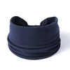Navy blue boho wide headband hair wrap for women