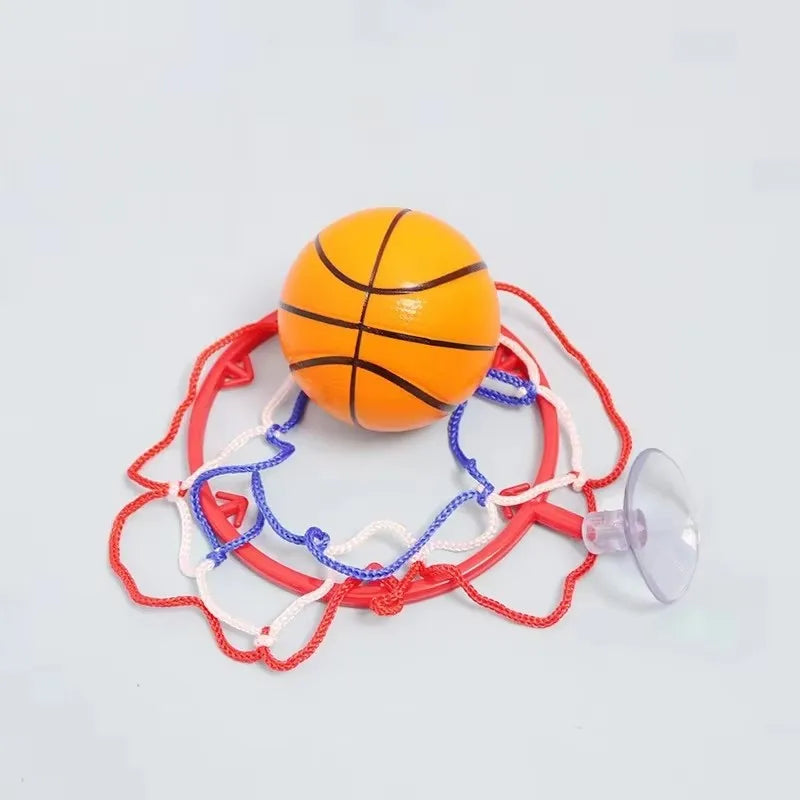 Mini Basketball Hoop Set with Suction Cup Mount for Kids