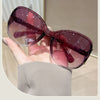 Oversized Retro Sunglasses with Gradient Lenses