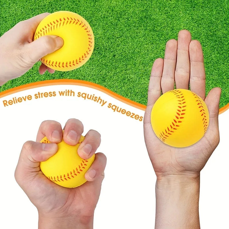 PU Foam Baseball & Softball Training Balls - 6 Pack