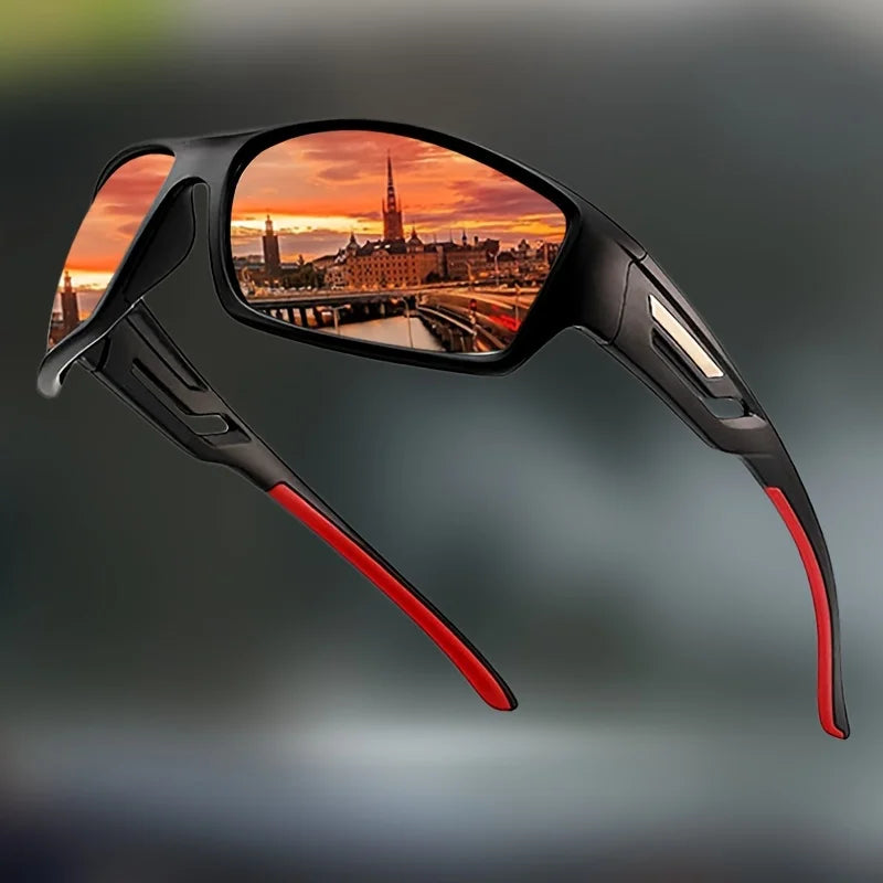 Polarized Sports Sunglasses with Camouflage Frame