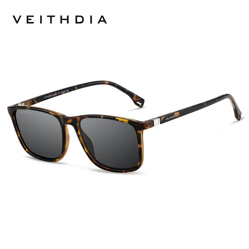 Retro Square Sunglasses with Polarized UV Protection