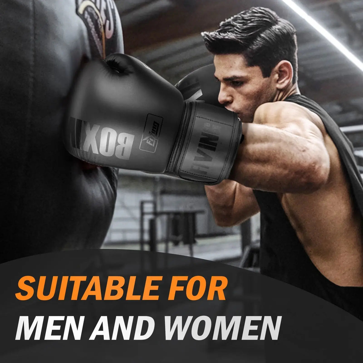 Professional PU Leather Boxing Gloves for Training and Sparring