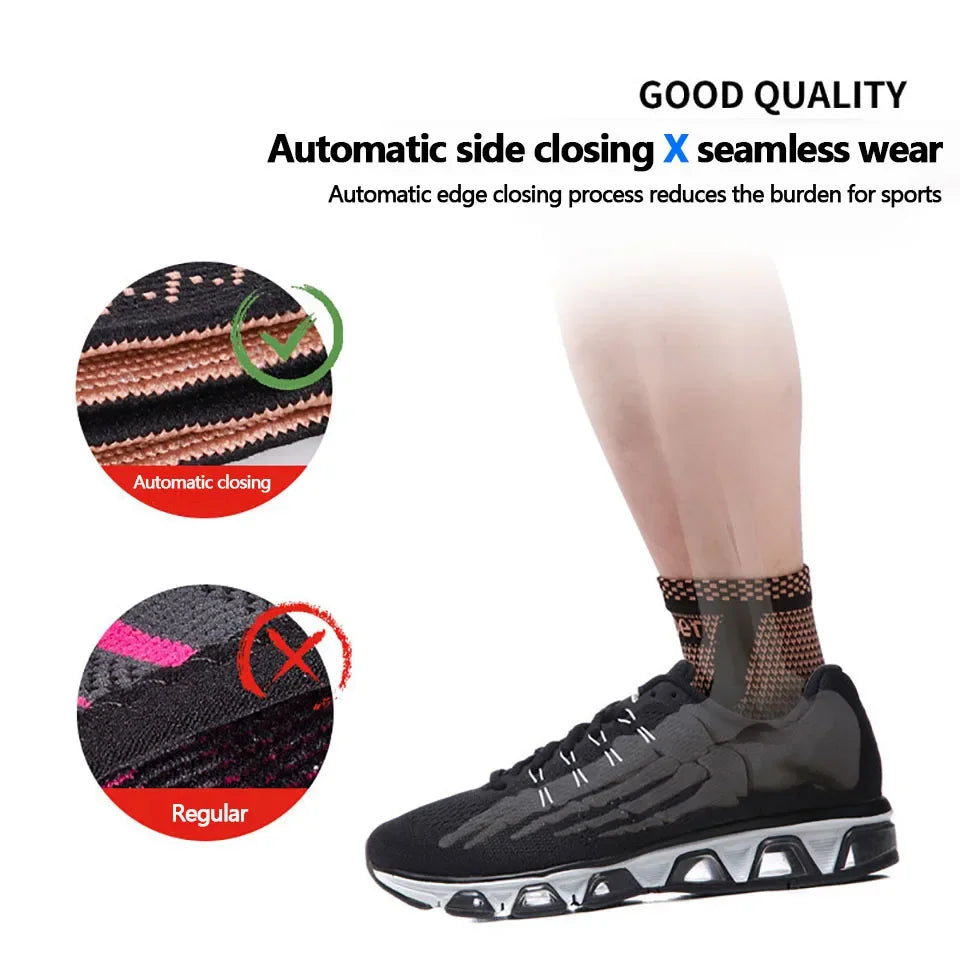 Copper-Infused Compression Ankle Support for Sports & Daily Wear