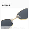 Retro Oval Metal Sunglasses with UV400 Protection