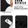 Details zu schwarzen, hochdehnbaren Damen-Leggings mit Seitentaschen und superweichem Stoff