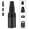 Réservoir isotherme en acier inoxydable noir pour stockage de bière et de boissons avec divers composants.