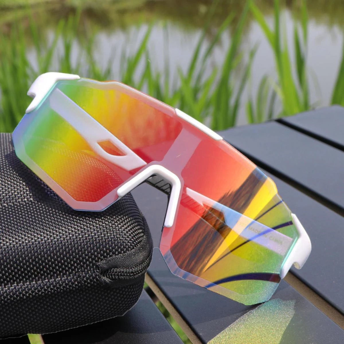 UV400 Cycling Sunglasses with Large Frame