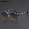 Square Metal Sunglasses with UV400 Protection