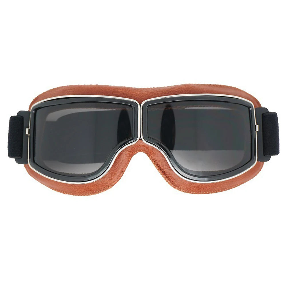 Vintage Leather Motorcycle Goggles