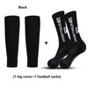 Schwarze Knielange Sporthose und Beinabdeckung für Fußball