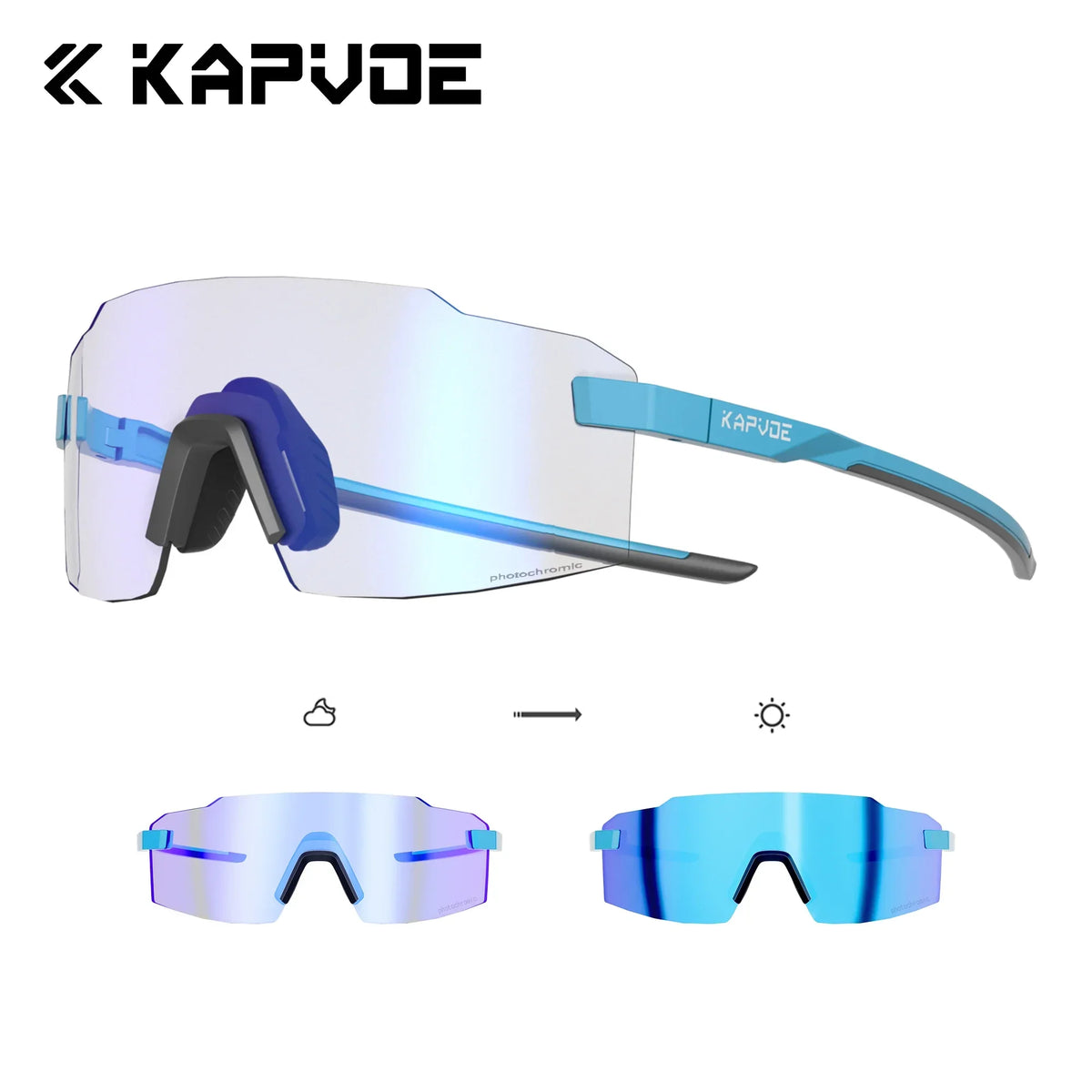 TR90 Photochromic Running Sunglasses with UV400 Protection