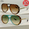 Vintage Pilot Sunglasses with Gradient Lenses