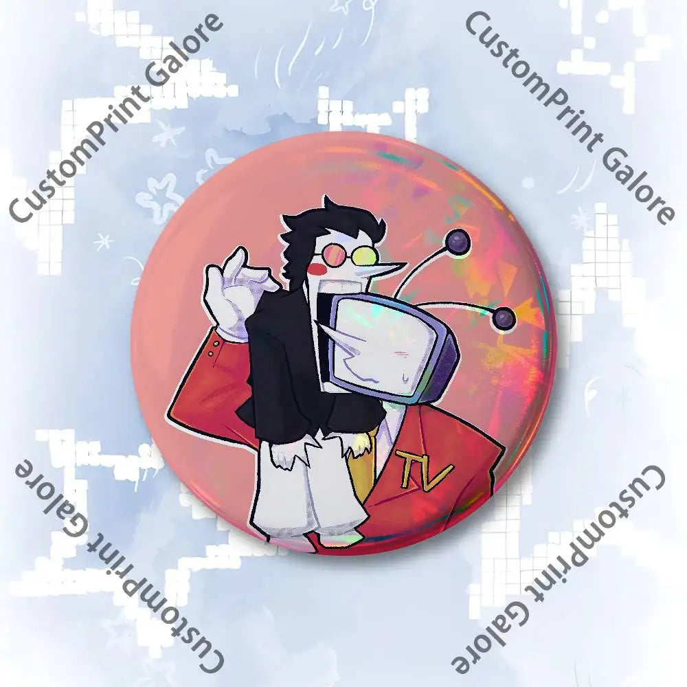 Spamton-Inspired Round Enamel Pin Badge Set