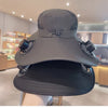 Solar-Powered Cooling Bucket Hat with USB Rechargeable Fan