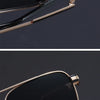 Square Metal Sunglasses with UV400 Protection