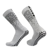 Gray honeycomb grip football socks shown from the side.