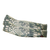 A pair of unisex cooling arm sleeves featuring a camouflage pattern in shades of green and beige.