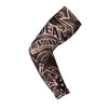 Black and white patterned sun protection breathable arm sleeve rolled up