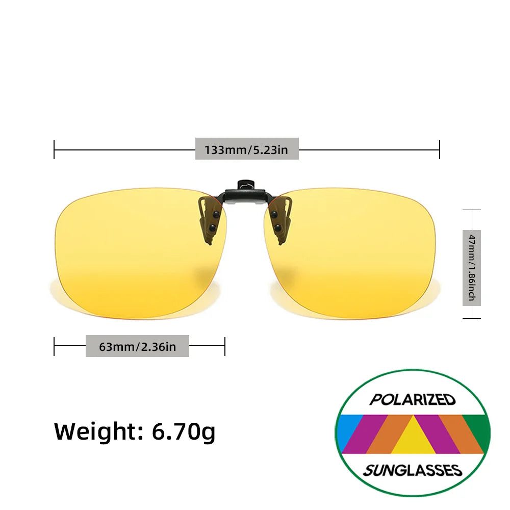 Flip-Up Clip-On Polarized Sunglasses with UV400 Protection