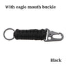 Black eagle mouth buckle multi-tool keychain with black cord
