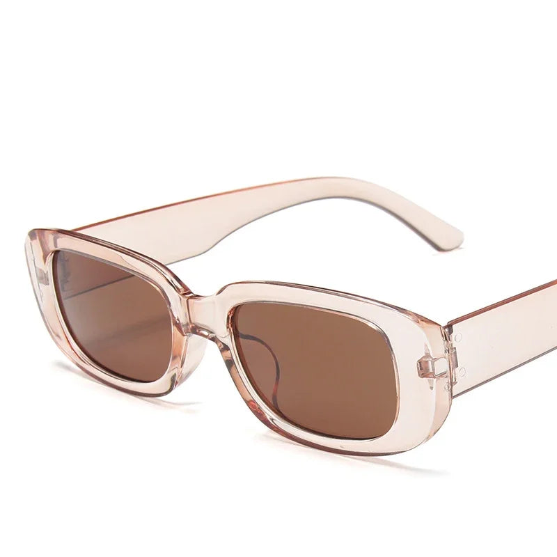 Retro Rectangle Sunglasses with UV400 Protection