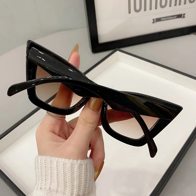 Vintage Cat-Eye Square Sunglasses