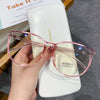 Women's Round Frame Blue Light Blocking Myopia Glasses